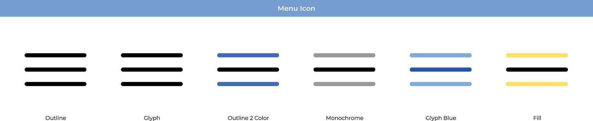 menu icoon reeks vector