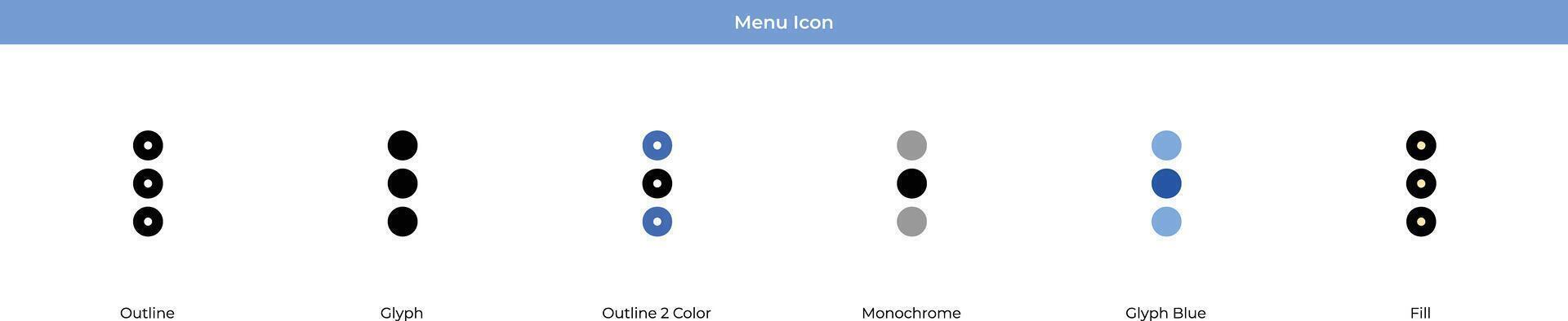 menu icoon reeks vector