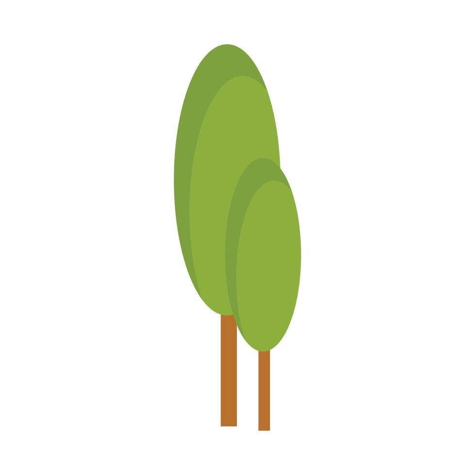 vector vlak ontwerp groen type van bomen