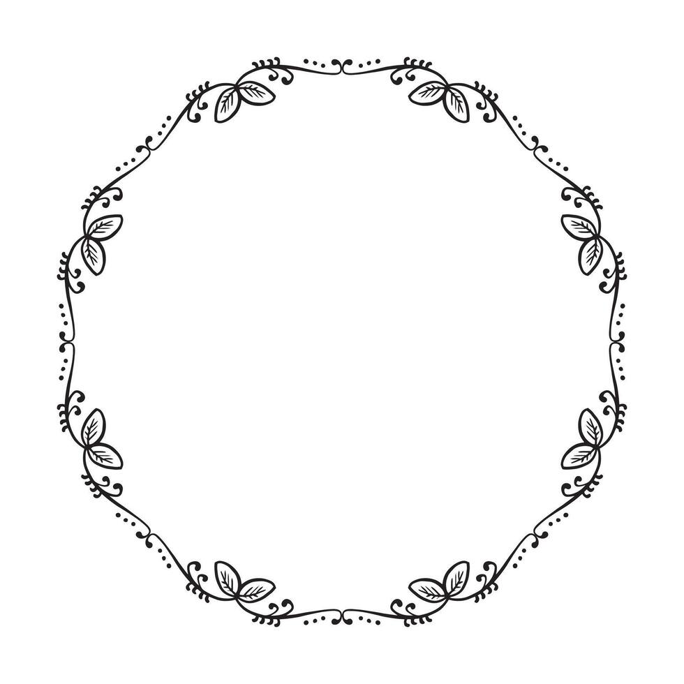 vector decoratief bloemen ronde element Aan wit achtergrond