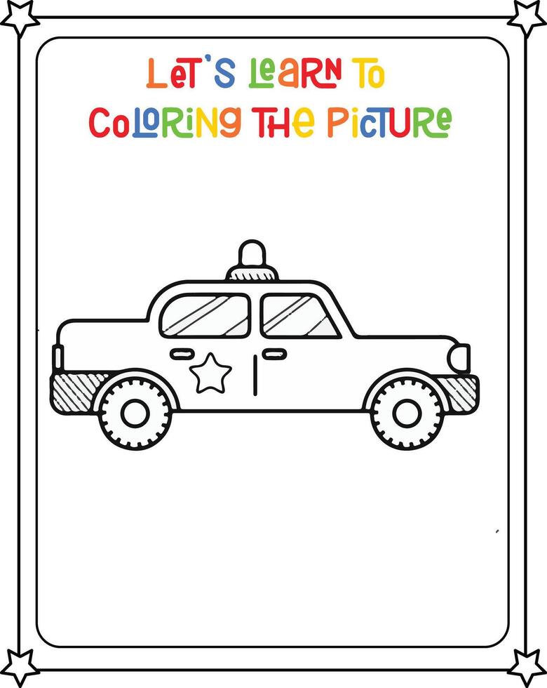 tekening vector beeld Politie auto