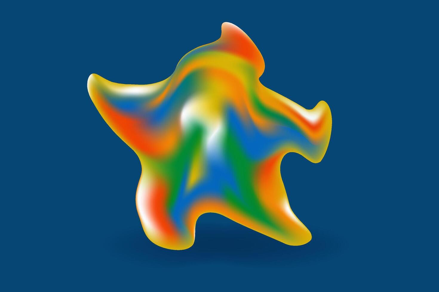 3d vector abstract het formulier in regenboog warmte kaart kleuren helling Aan blauw achtergrond. modieus futuristische element perfect voor abstract ontwerpen, web, afdrukken, media