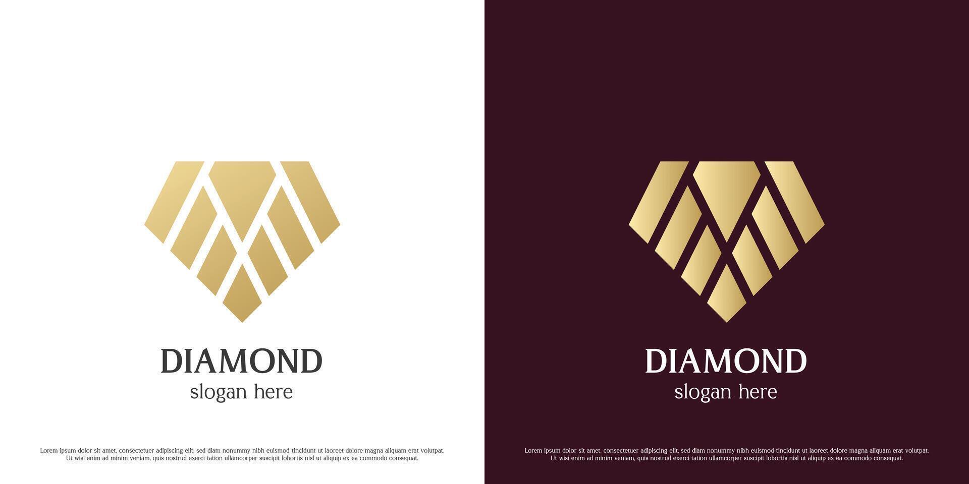 diamant edelsteen logo ontwerp illustratie. lijn kunst vorm accessoires geschenk sieraden winkel diamant edelsteen smaragd kristal schoonheid briljant mode glamour. luxe elegant meetkundig gemakkelijk voorwerp icoon symbool. vector