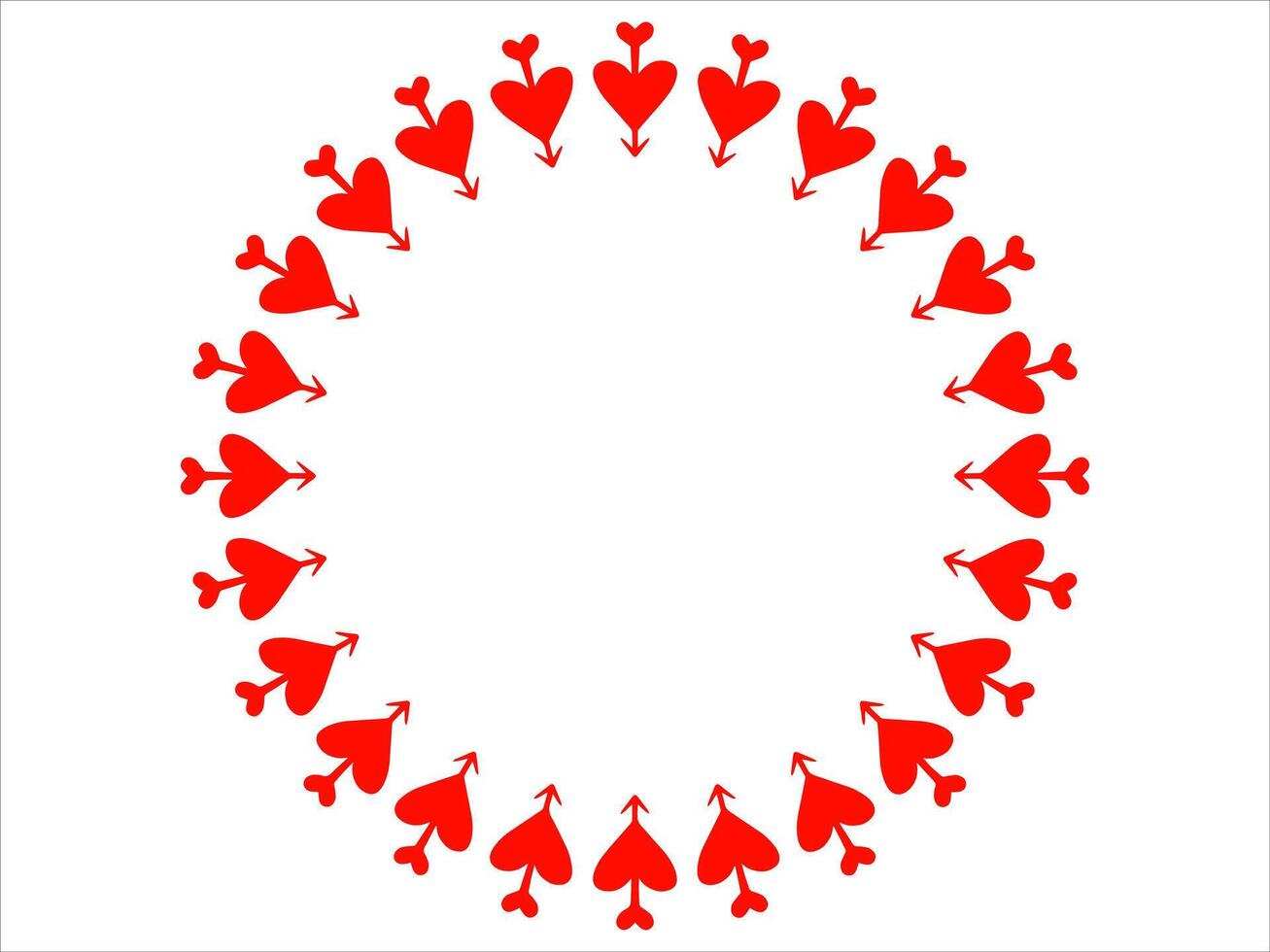 Valentijn hart kader achtergrond illustratie vector