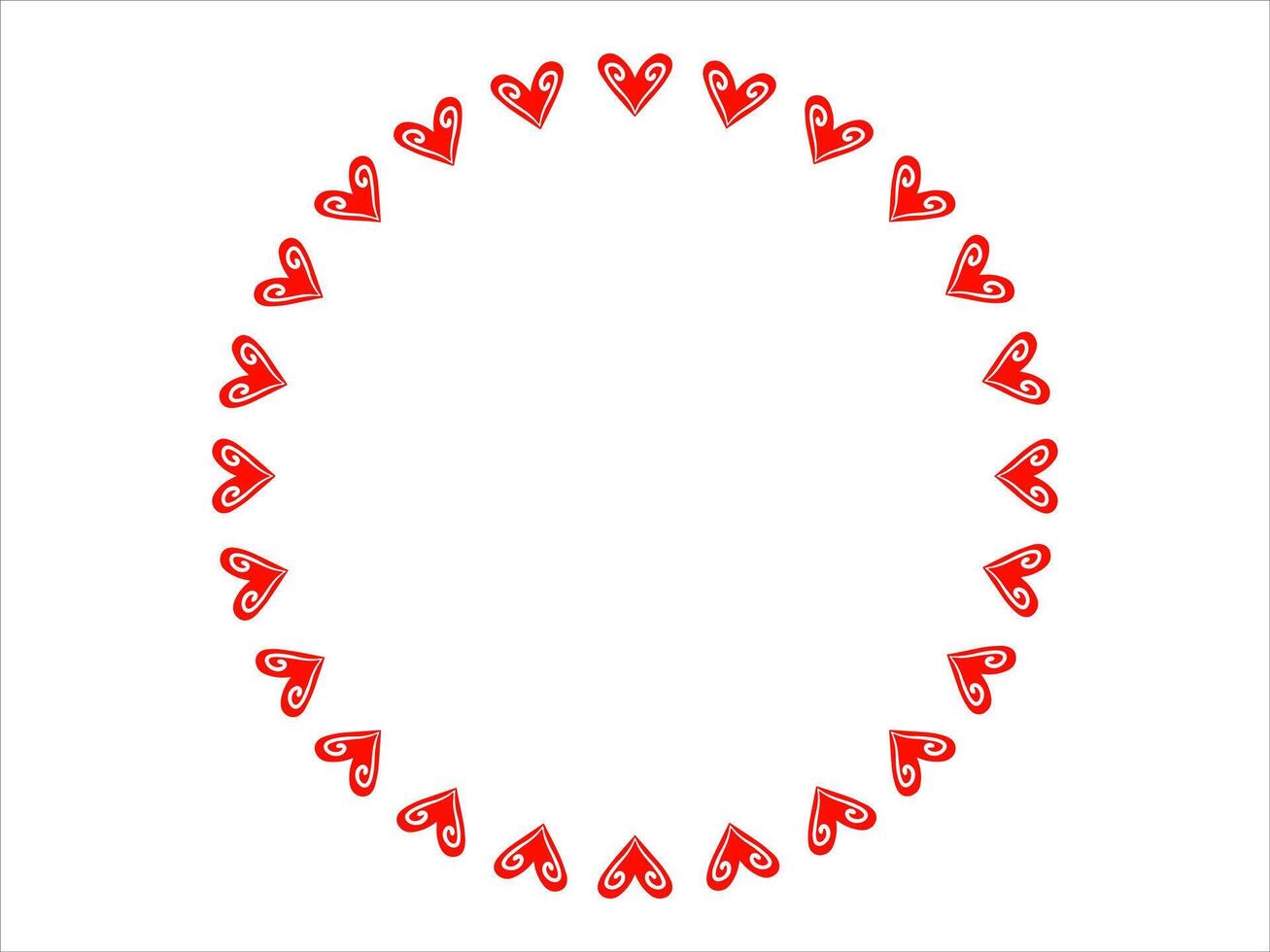 hart kader achtergrond Valentijn dag vector