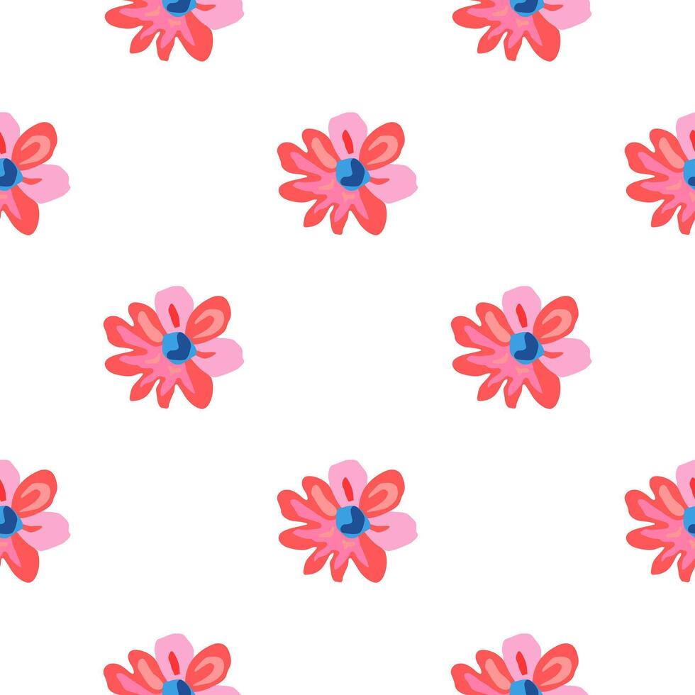 charmant naadloos bloemen patroon met madeliefjes in pastel tinten. vector