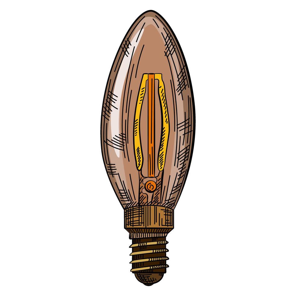 creatief hand getekend licht lamp illustratie vector
