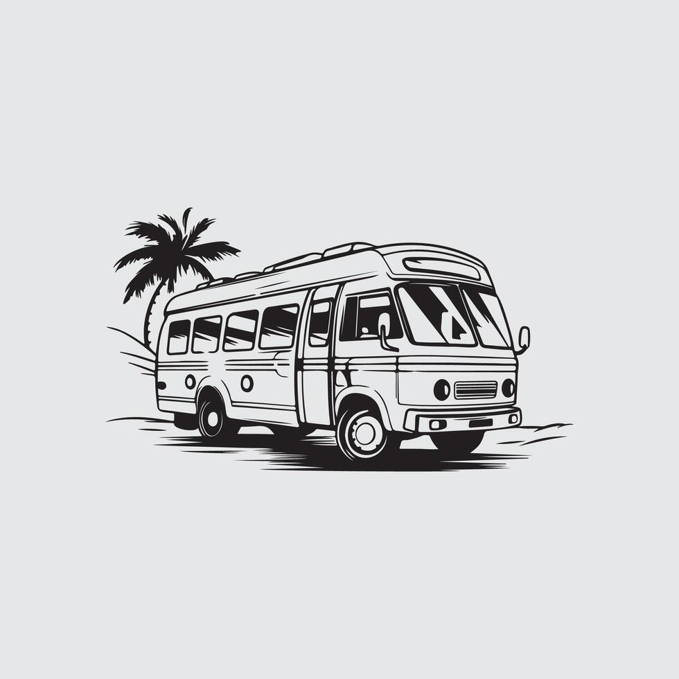 vakantie bus vector kunst en grafiek