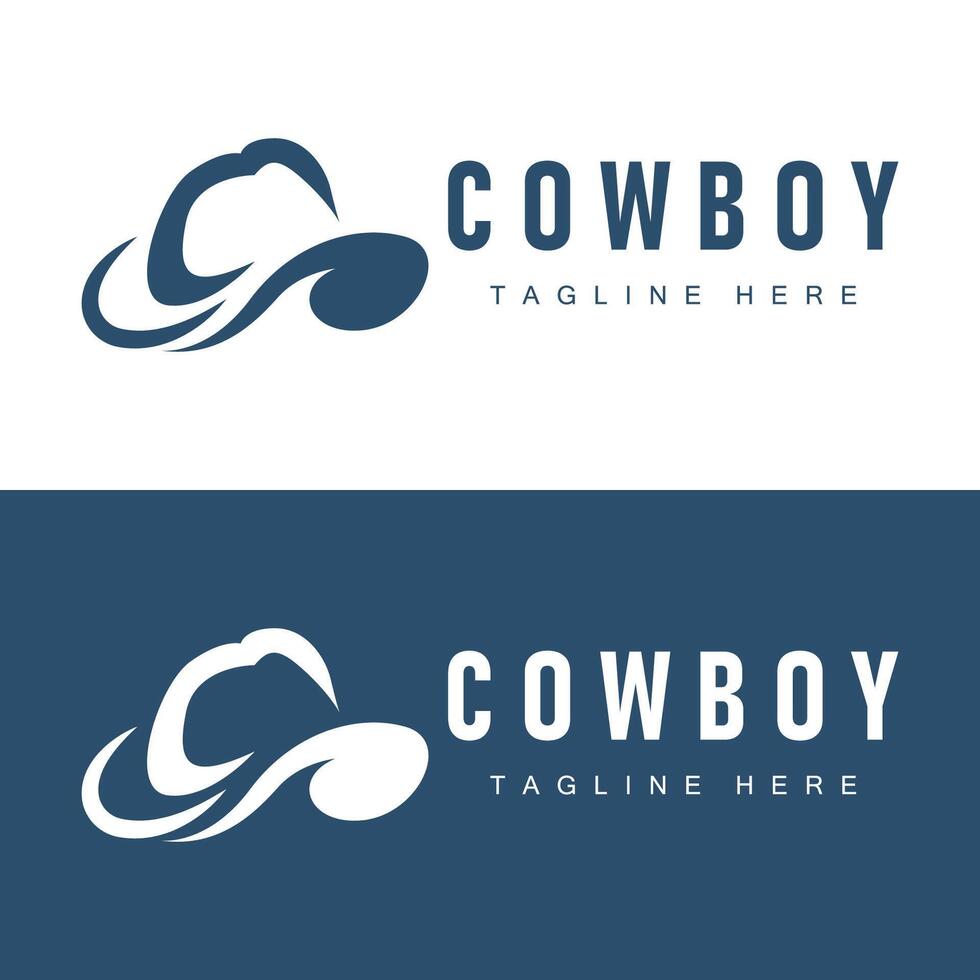 cowboy hoed logo vector hoed illustratie lijn Texas rodeo cowboy sjabloon ontwerp