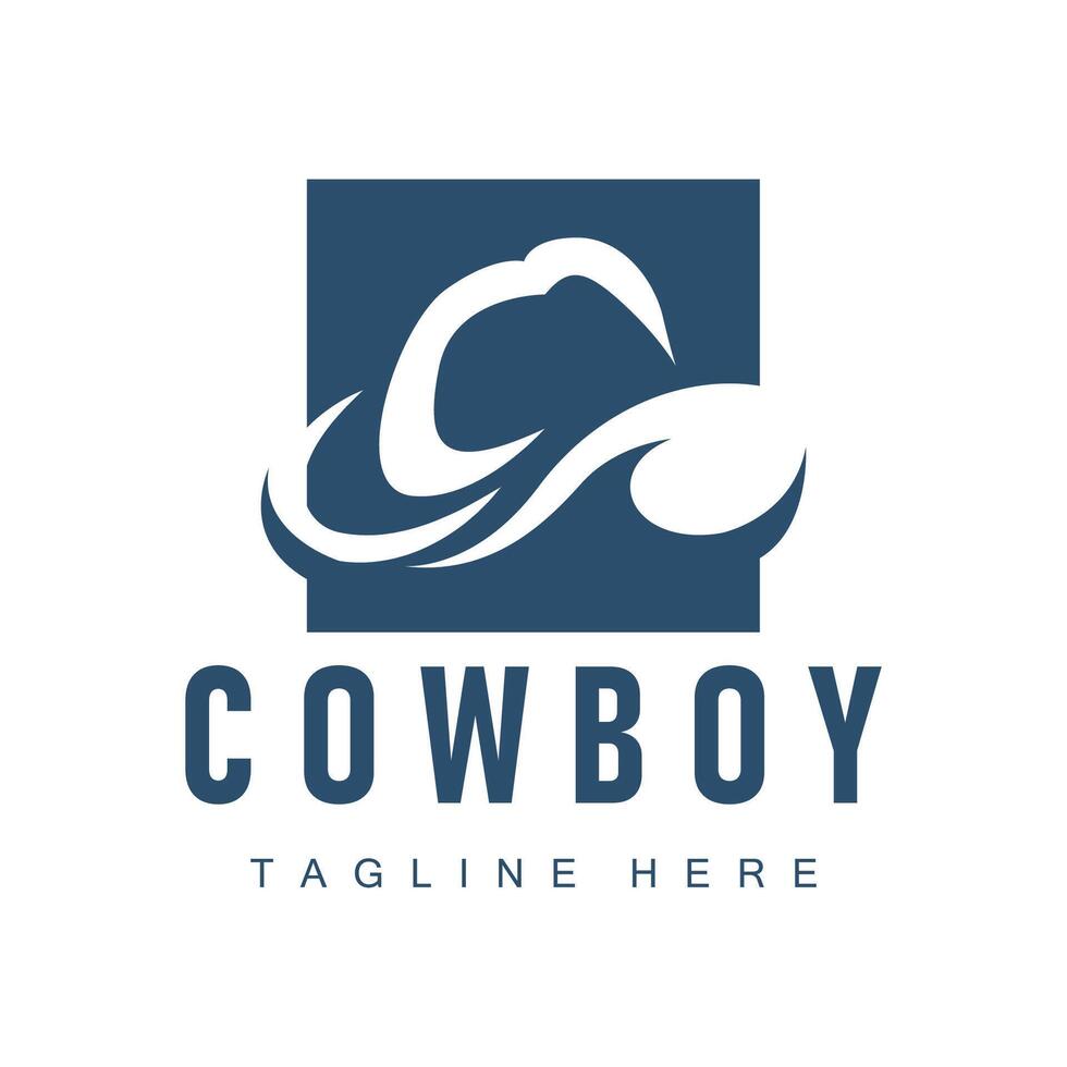 cowboy hoed logo vector hoed illustratie lijn Texas rodeo cowboy sjabloon ontwerp