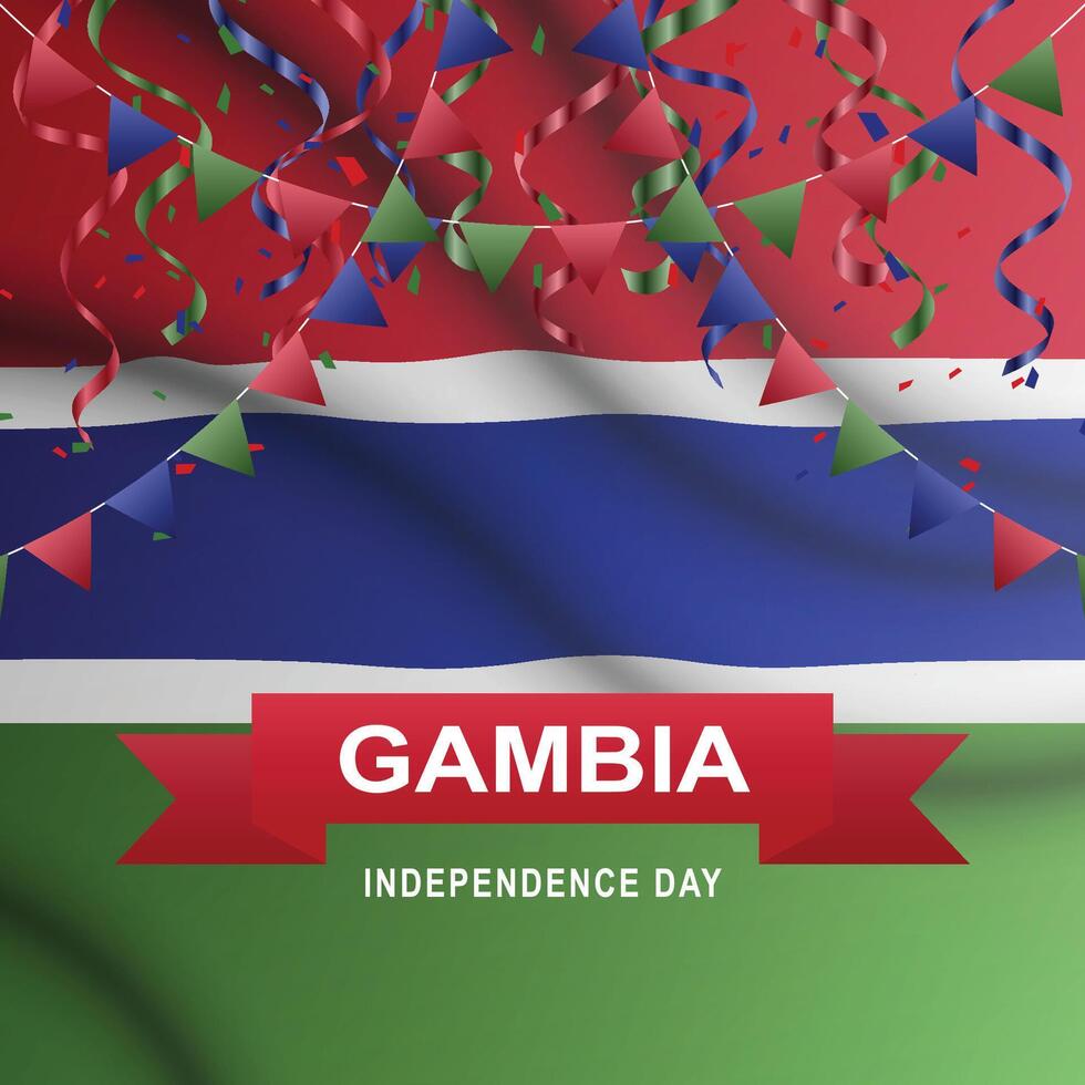 Gambia onafhankelijkheid dag achtergrond. vector