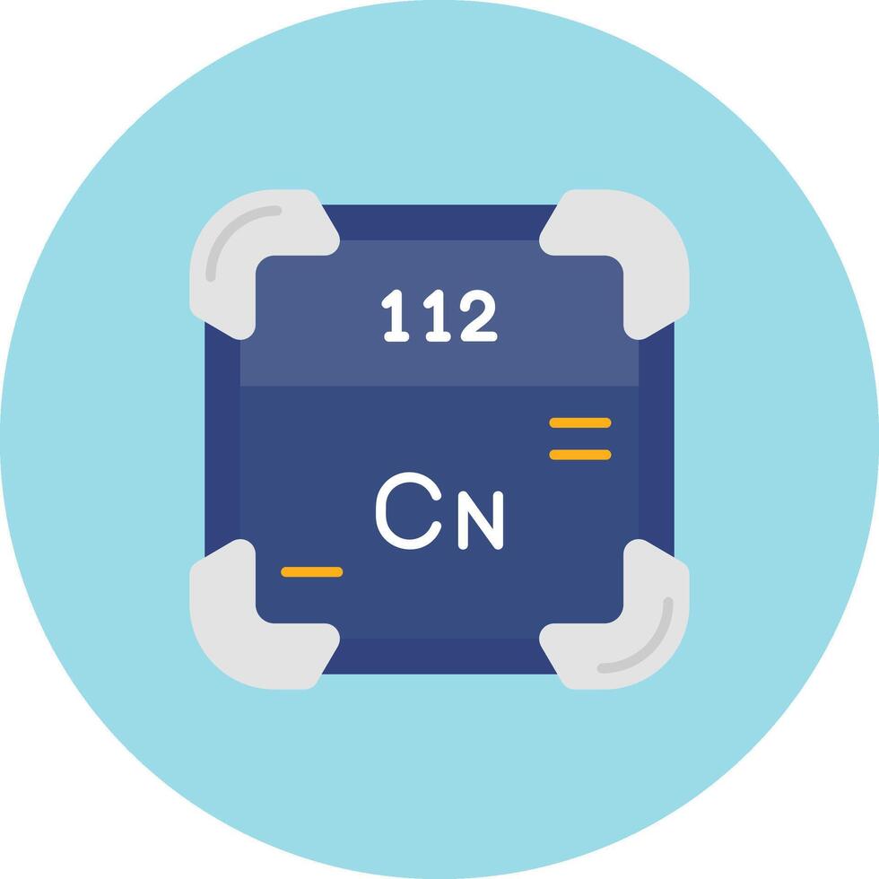 copernicium vlak cirkel icoon vector