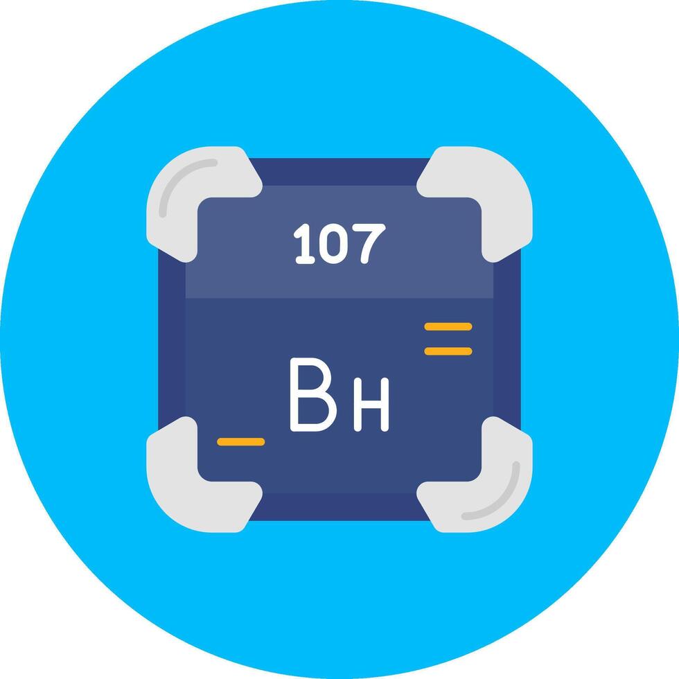 bohrium vlak cirkel icoon vector