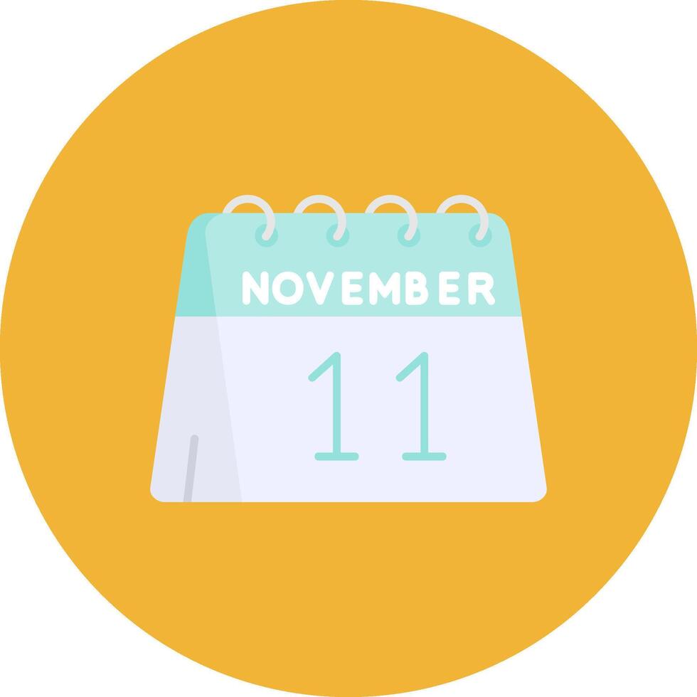 11e van november vlak cirkel icoon vector