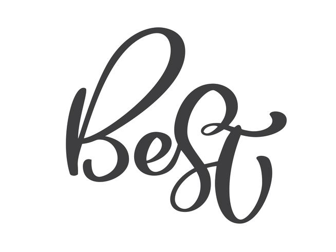 Beste vector kalligrafie belettering ontwerp