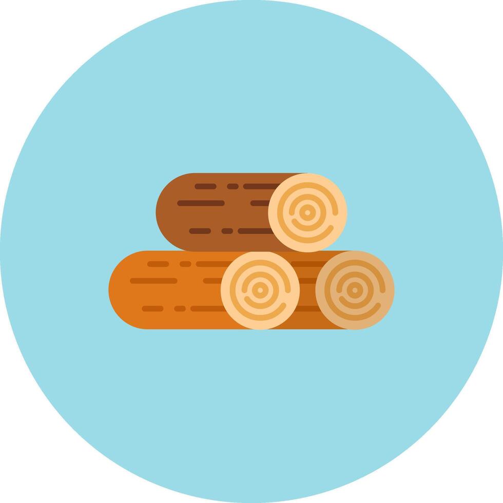 hout vlak cirkel icoon vector
