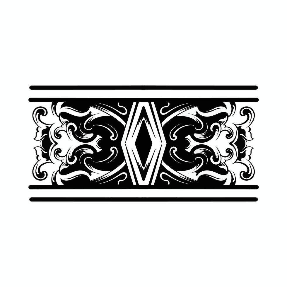 Tribal Polynesische mandala ontwerp, geometrische Hawaiiaanse tattoo stijl patroon vector ornament in zwart-wit