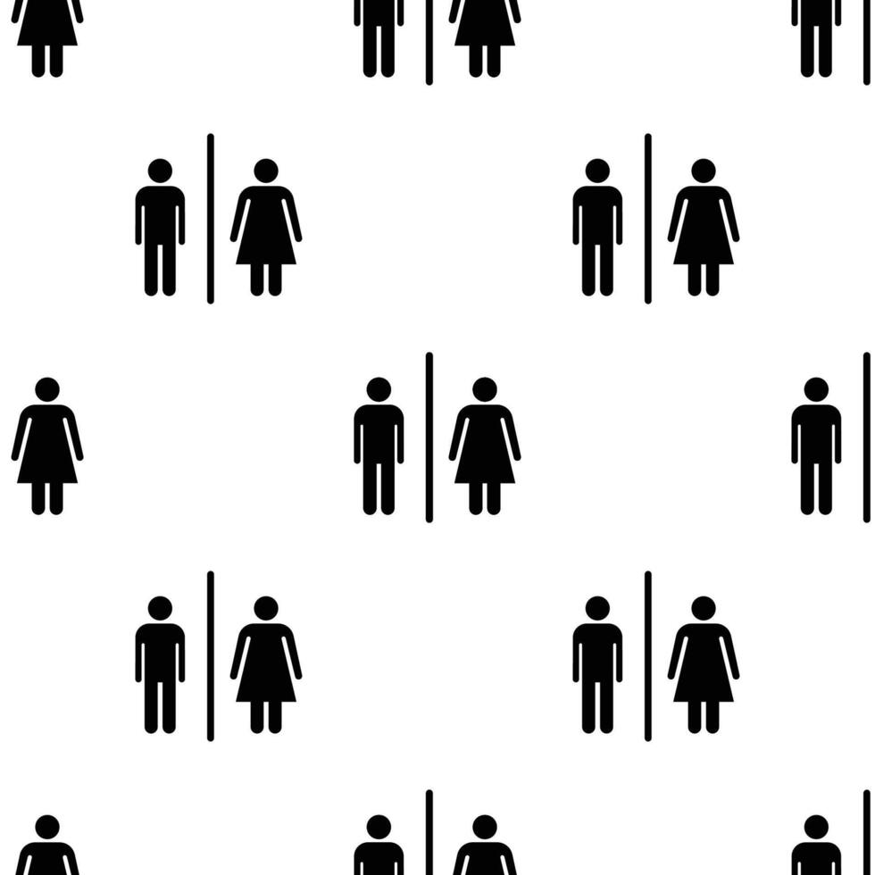 vector illustraties symbool icoon ontwerp toilet Mens en Dames naadloos patroon geïsoleerd