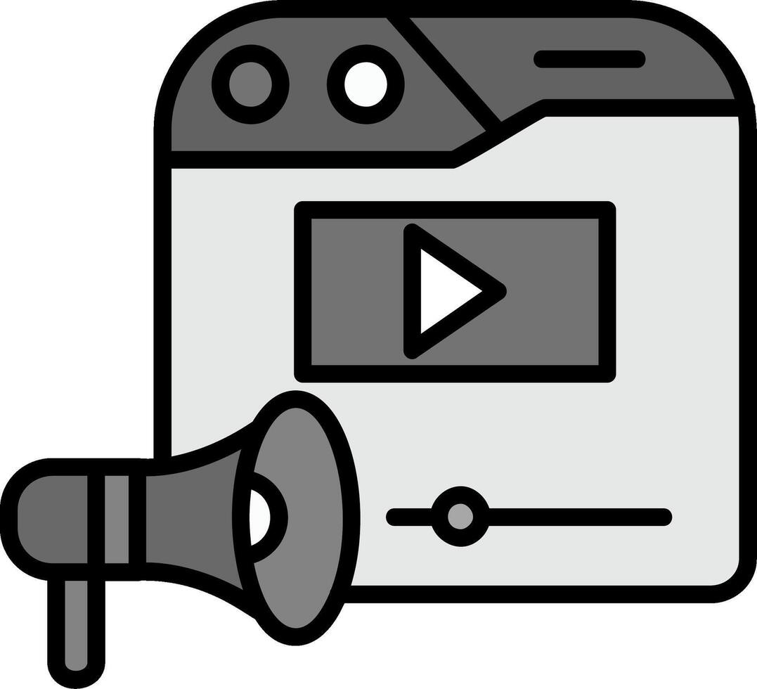 videomarketing vectorpictogram vector