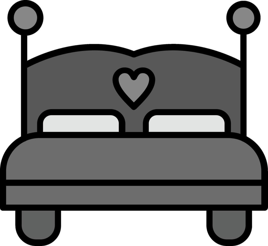 tweepersoonsbed vector icon