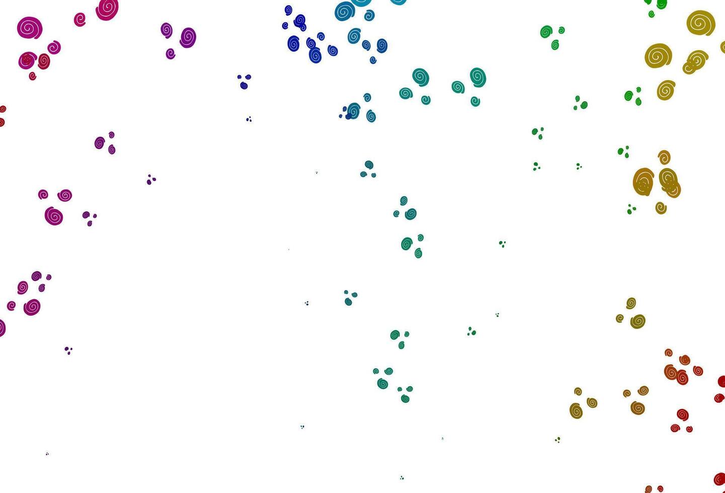 licht veelkleurig, regenboog vectorpatroon met lijnen, ovalen. vector