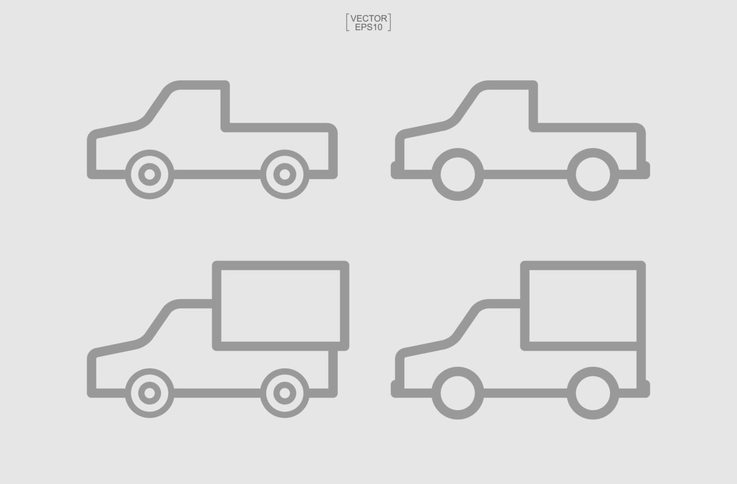 auto icoon. logistiek vrachtwagen icoon. bezorgservice auto symbool. vector. vector
