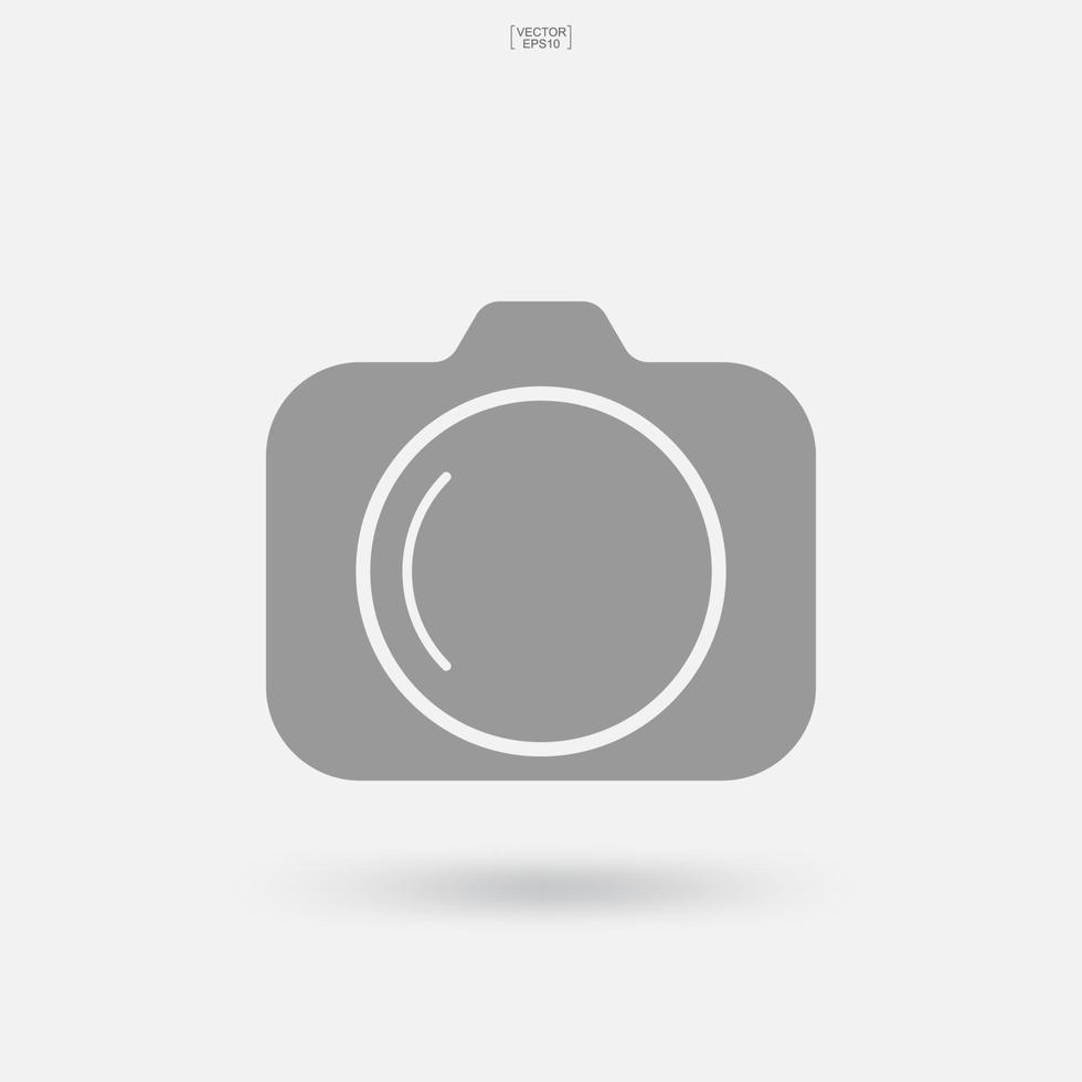 camerateken en symbool. fotopictogram of afbeeldingspictogram. vector. vector