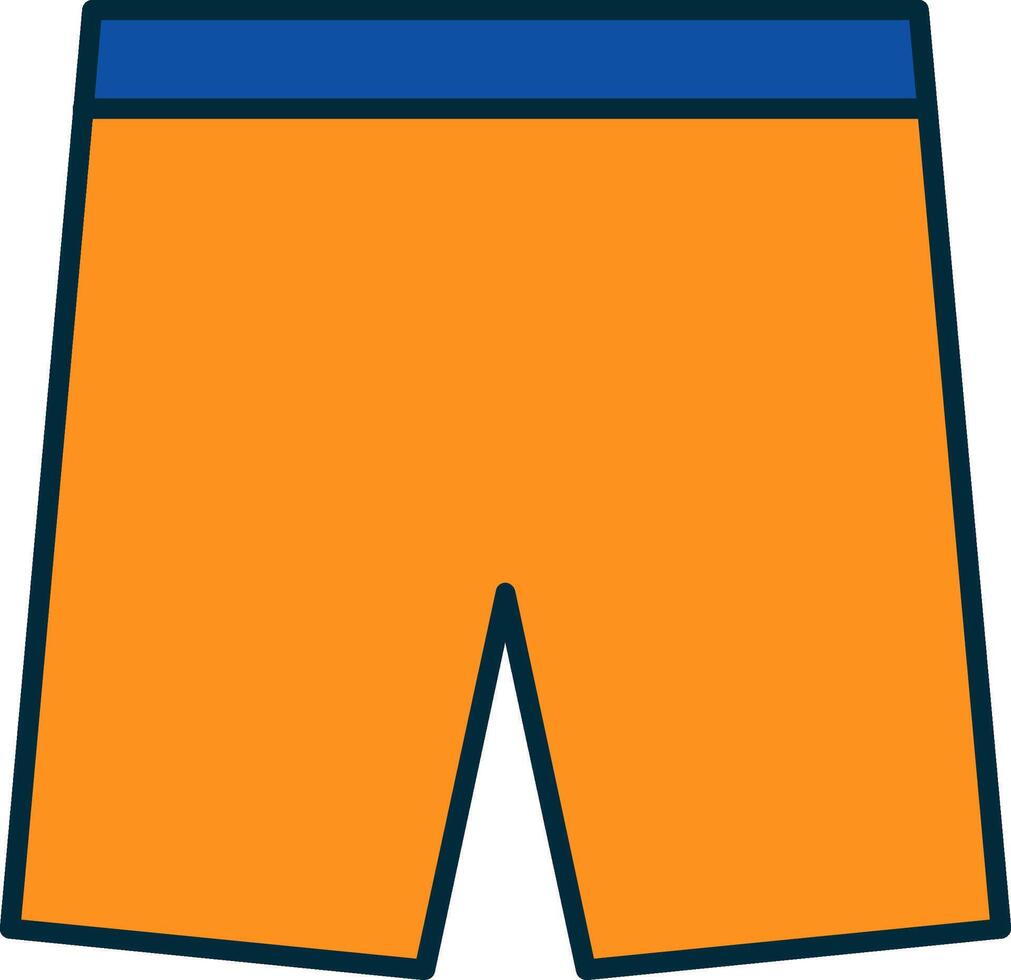 shorts lijn gevulde twee kleuren icoon vector