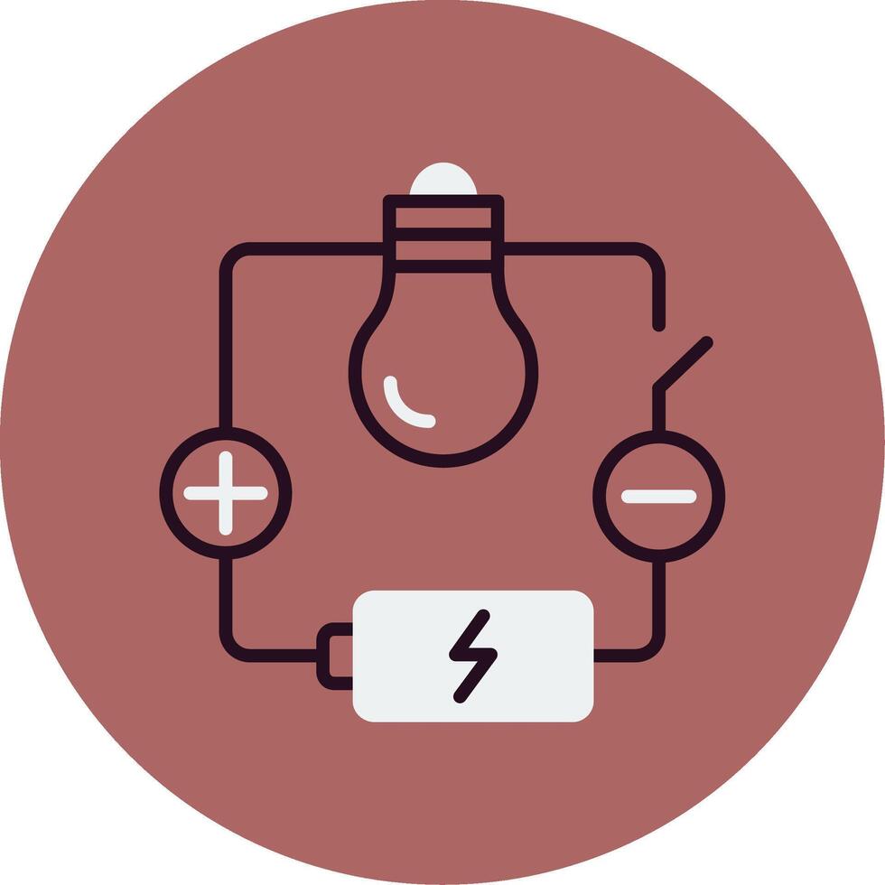 elektrisch stroomkring vector icoon