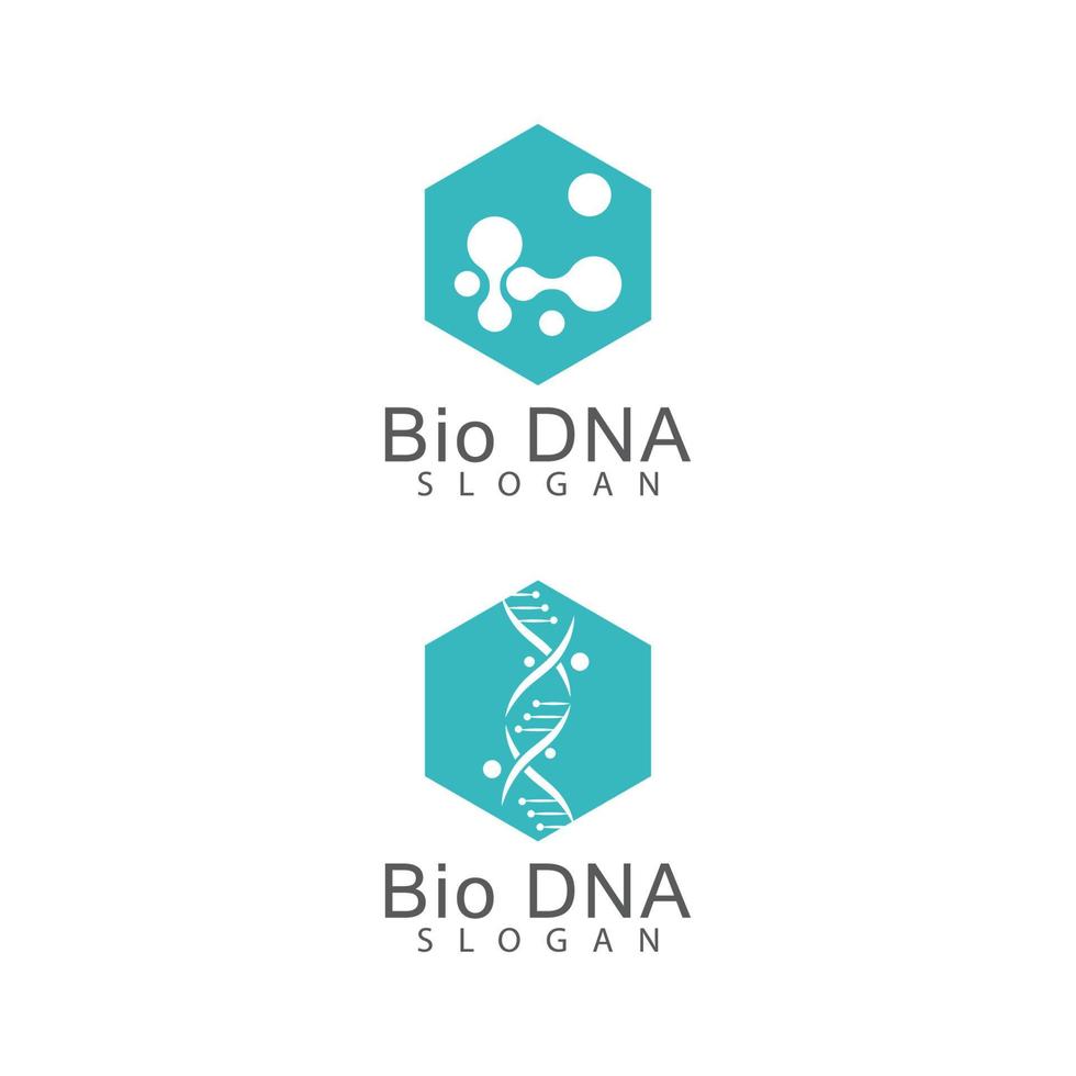 DNA-gen logo sjabloon vector symbool illustratie