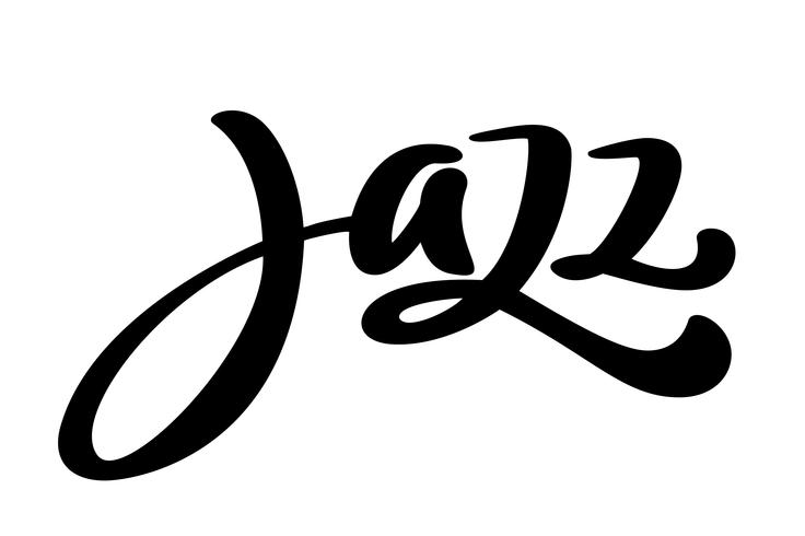 Jazz moderne kalligrafie muziek citaat vector