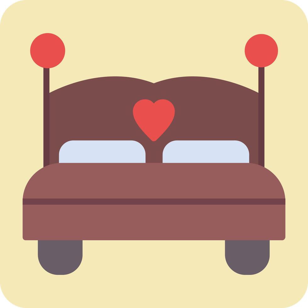 tweepersoonsbed vector icon