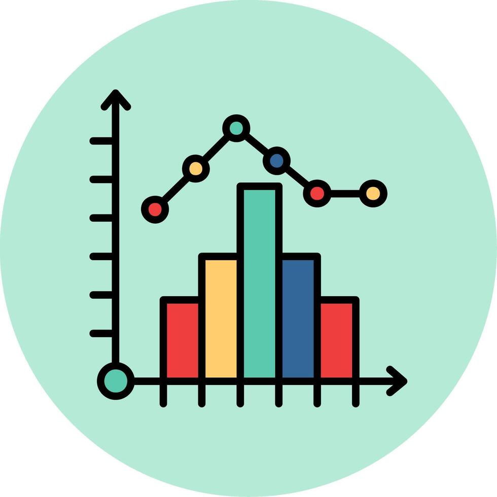 histogram vector icoon