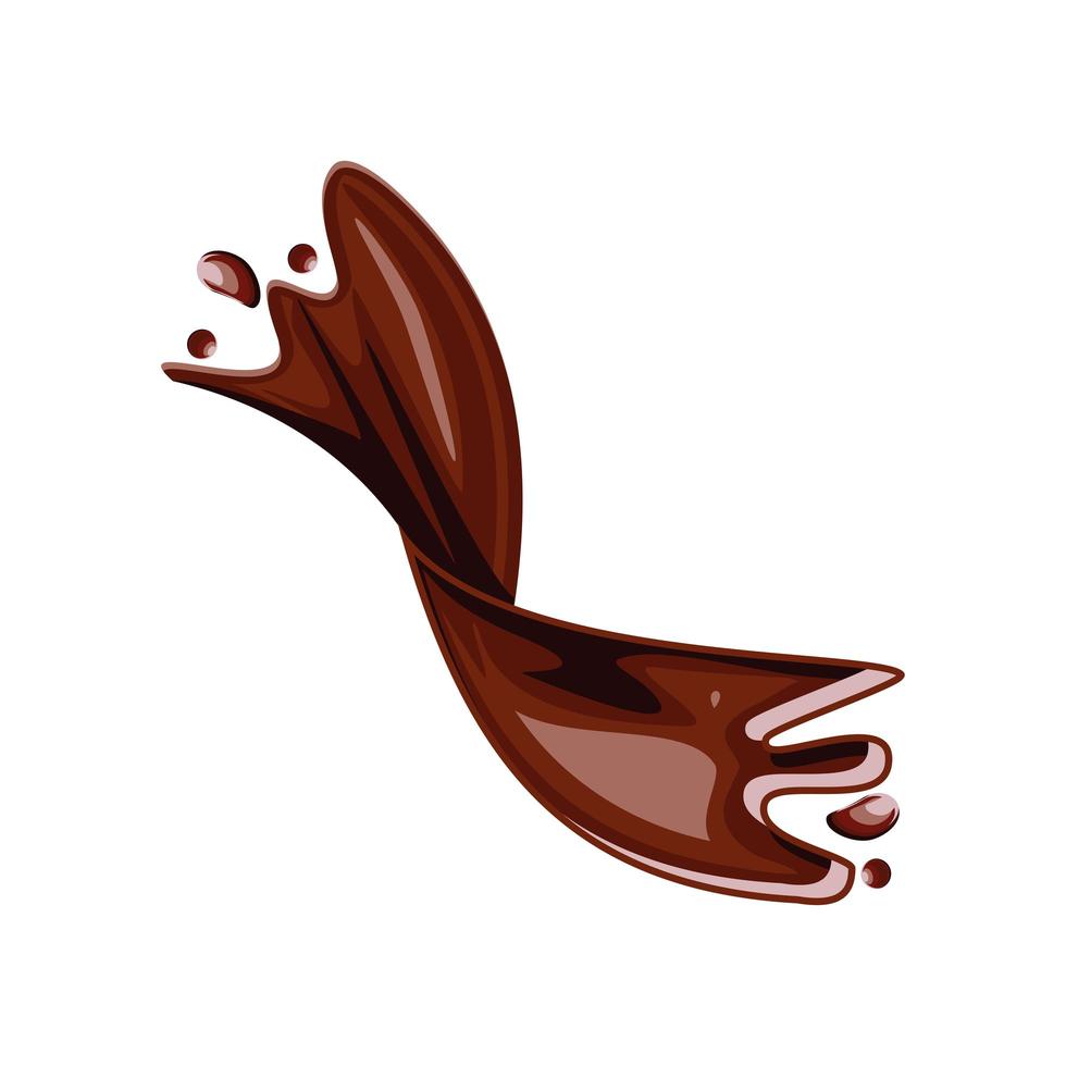 splash gesmolten chocolade vector