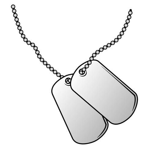 Militaire Dog Tags Vector Illustration