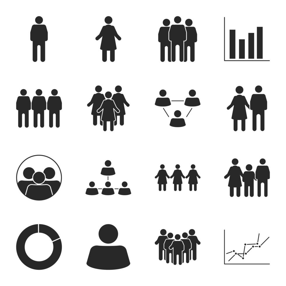 pictogram bevolking en infographic vector