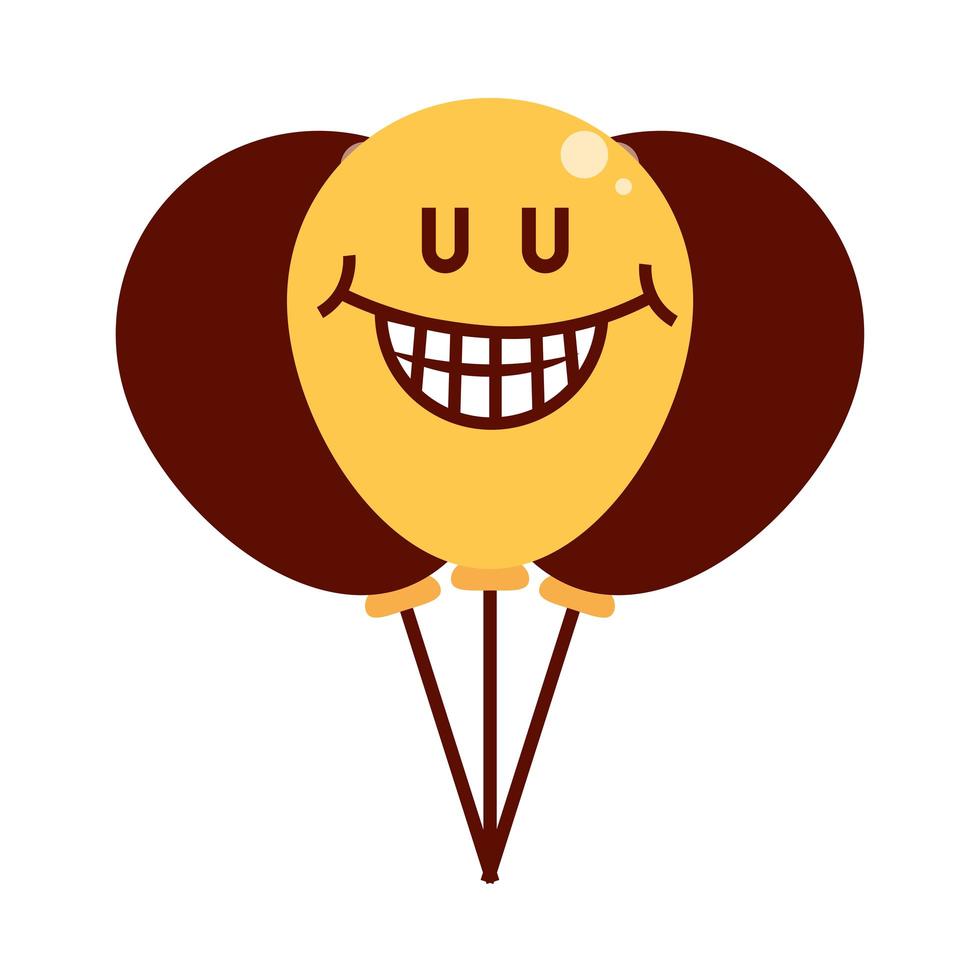 emoji ballonnen viering vector