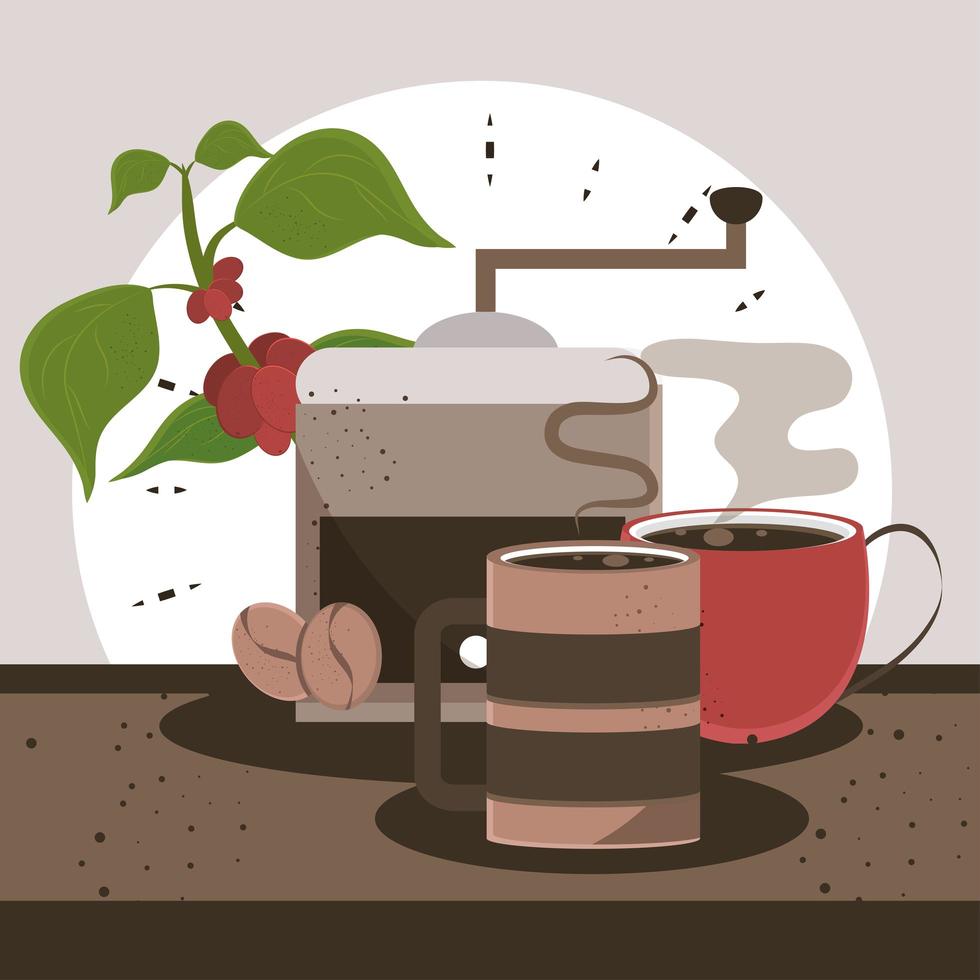 molen en koffiedranken vector