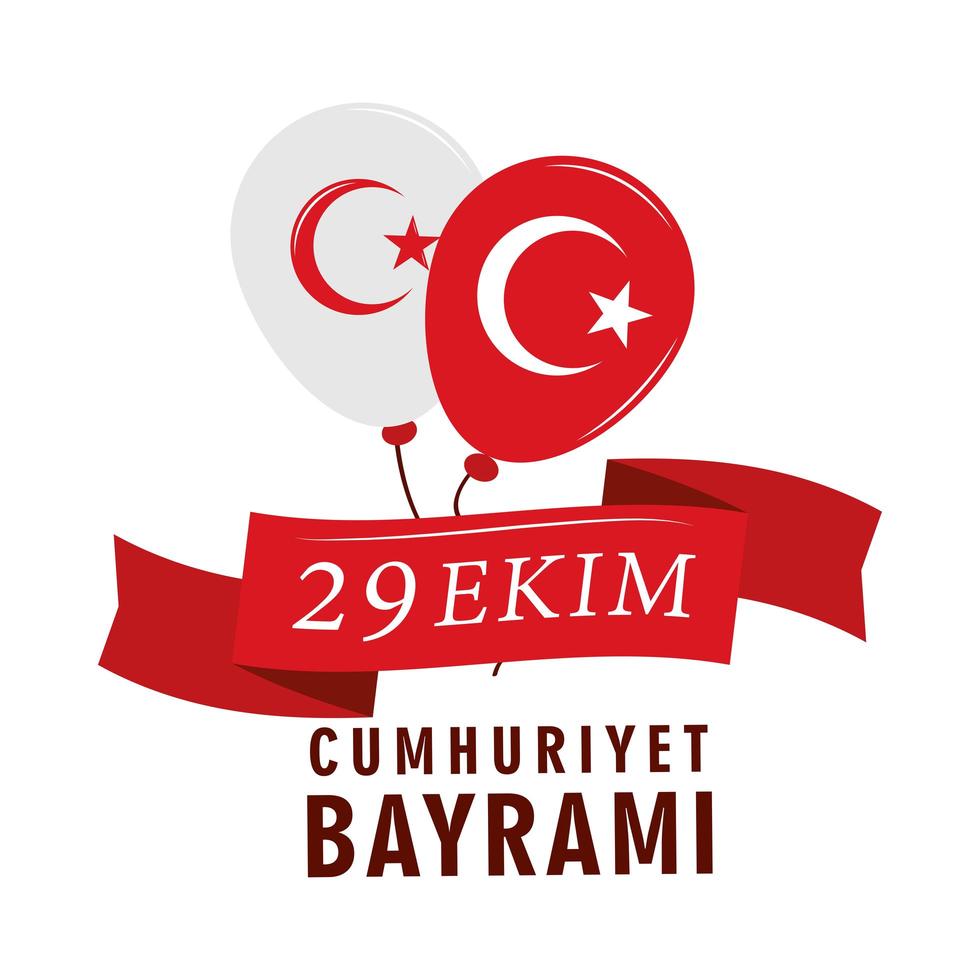29 oktober turkije republiek vector
