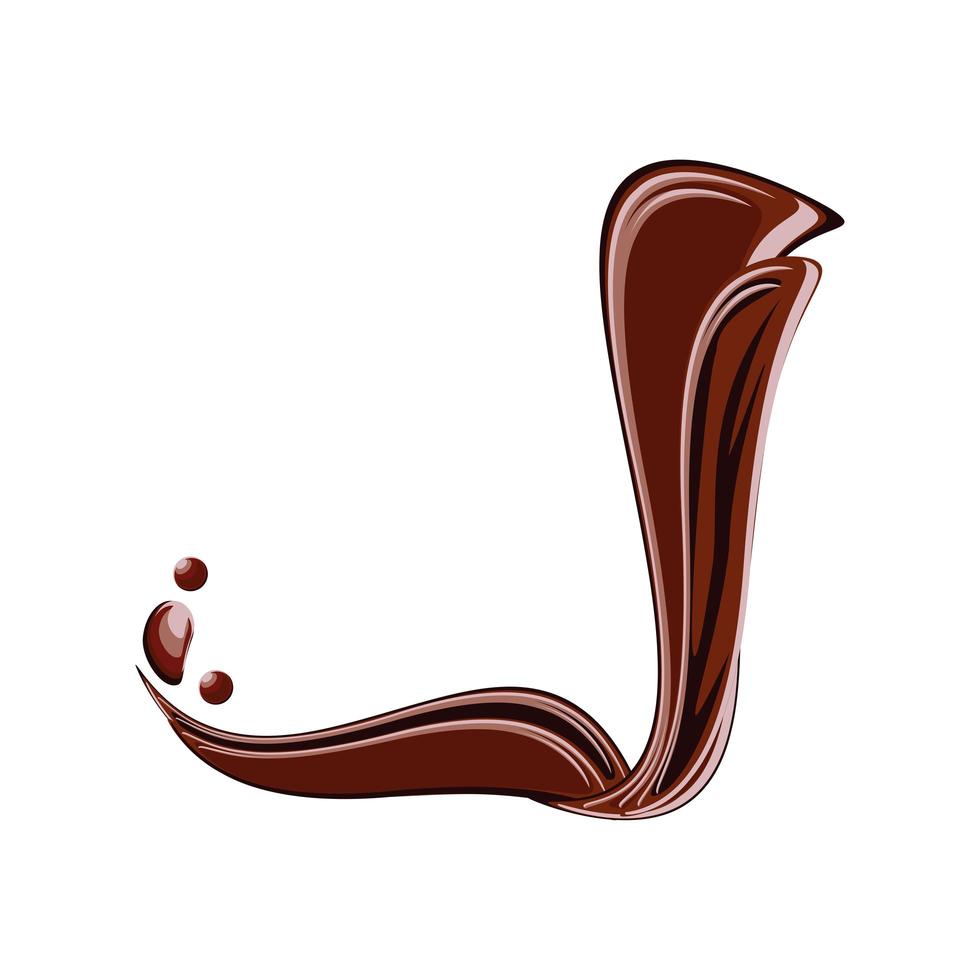 chocolade heerlijke vloeistof vector