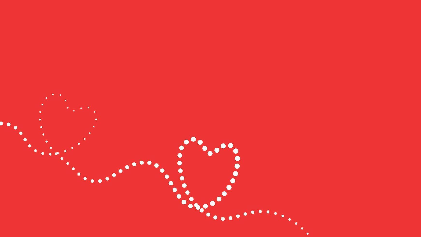 Valentijn minimalistische tekening liefde symbool achtergrond in rood en wit. vector