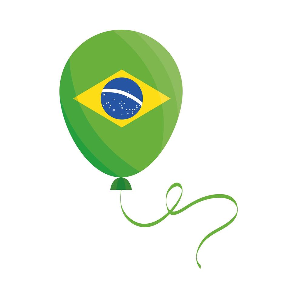 vlag brazilië in ballon vector