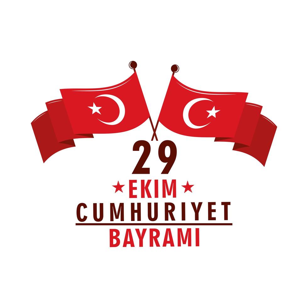 turkije republiek dag poster vector