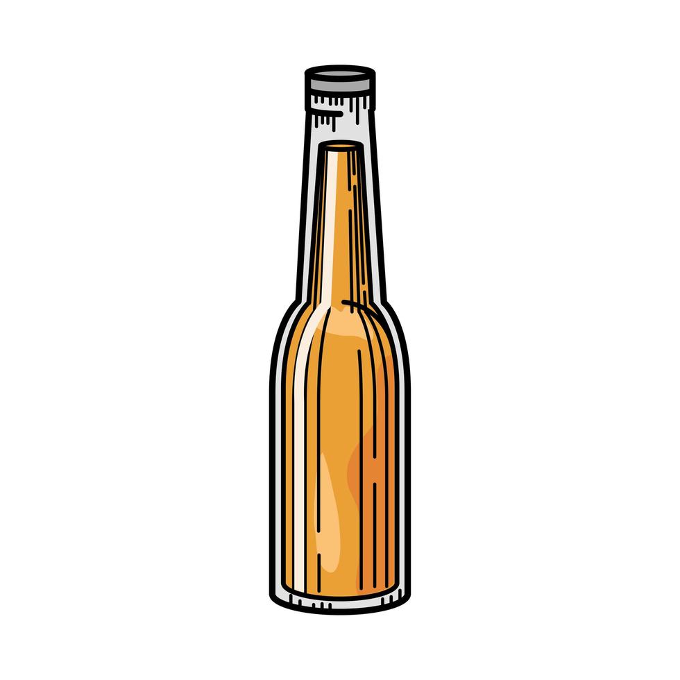 fles bier drinken vector