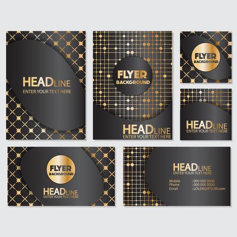 Gouden banner achtergrond flyer stijl ontwerpsjabloon vector