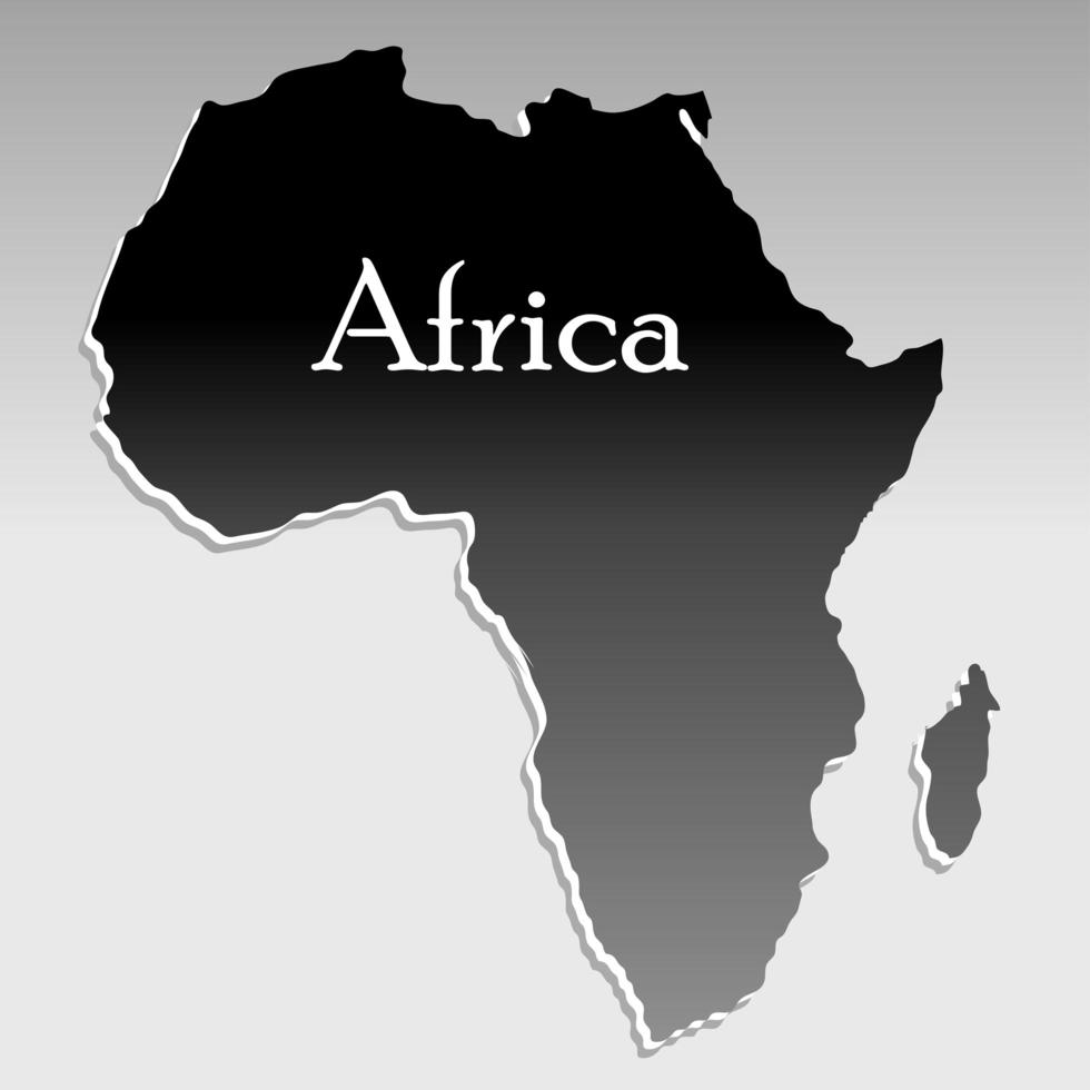 kaart afrika silhouet vector