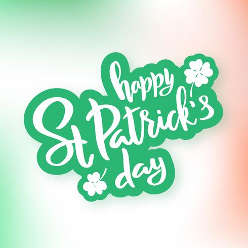 Saint Patrick&#39;s Day typografie belettering poster. vector