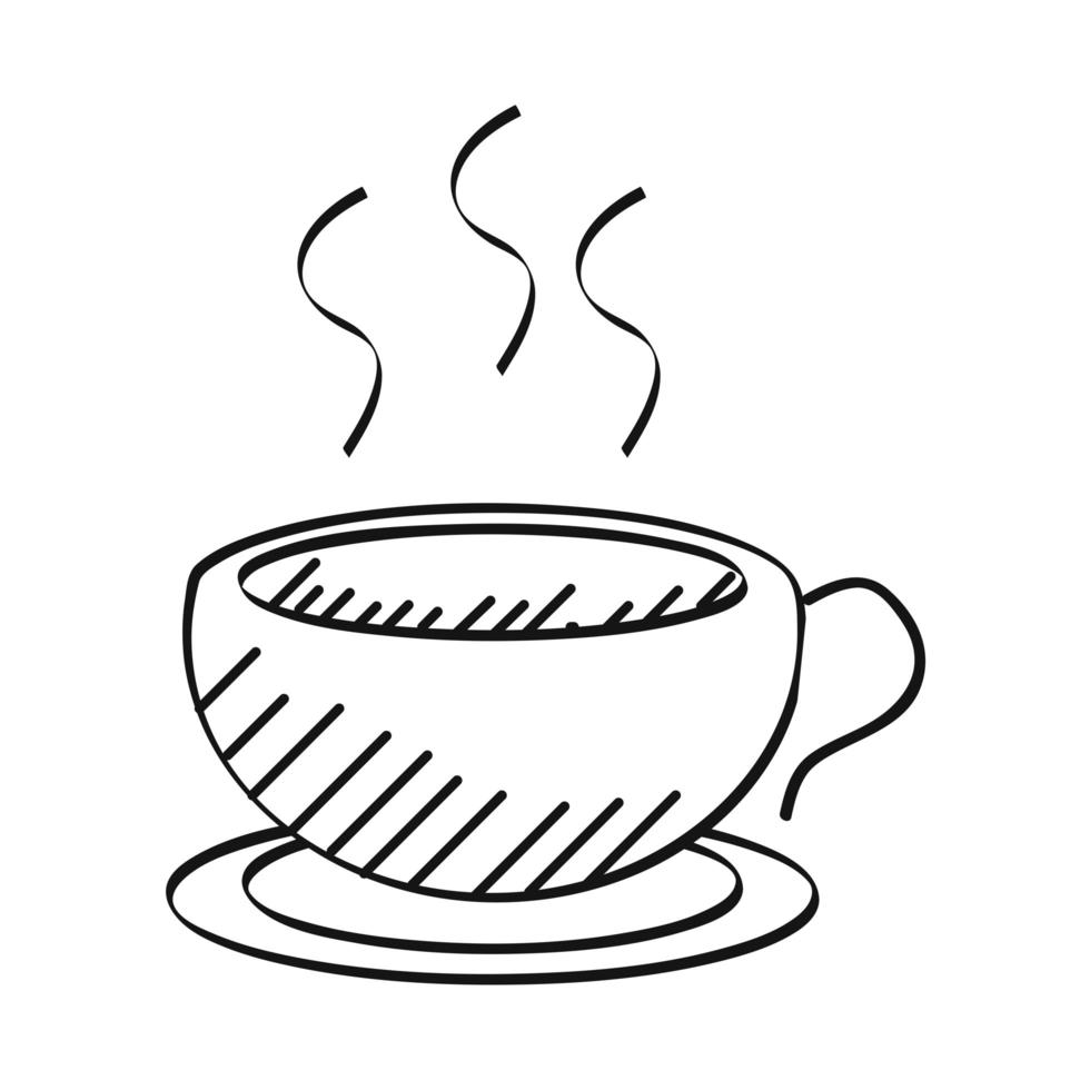 koffiekopje met de hand getekend vector