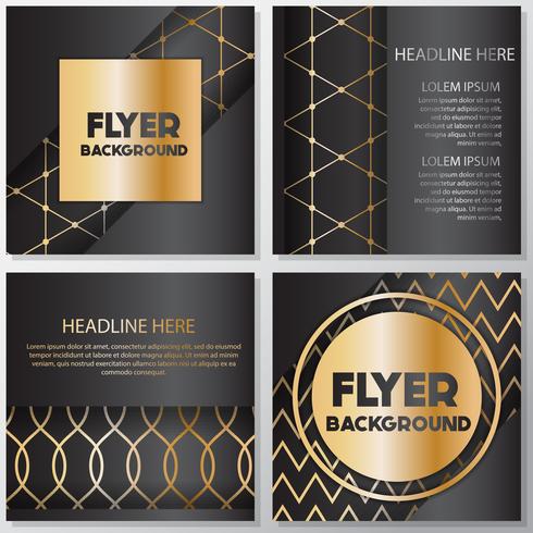 Gouden banner achtergrond flyer stijl ontwerpsjabloon vector