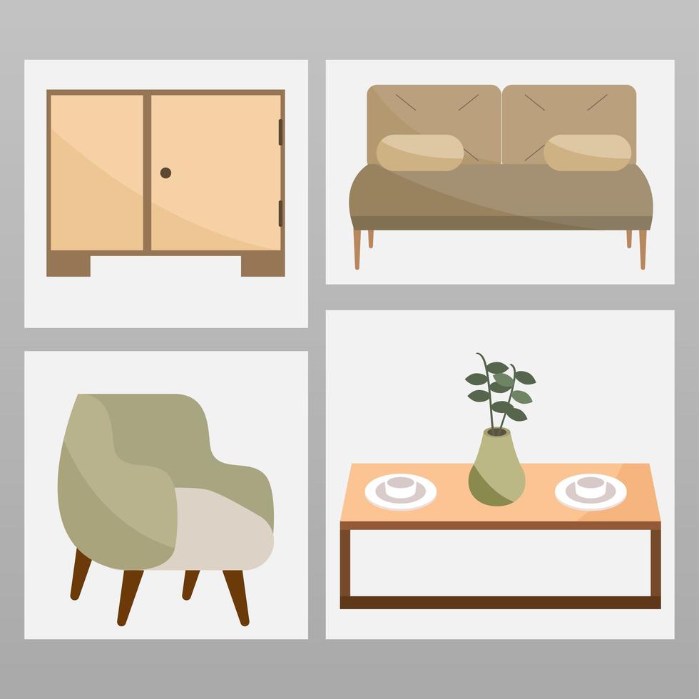 woondecoratie set vector